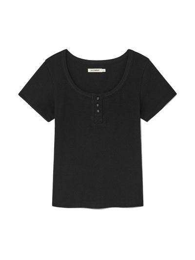 PROVINCE EYELET BUTTON TEE