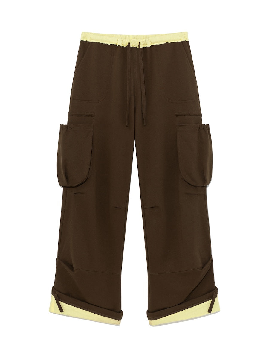 UTILITY CONTRAST TRIM JERSEY PANTS