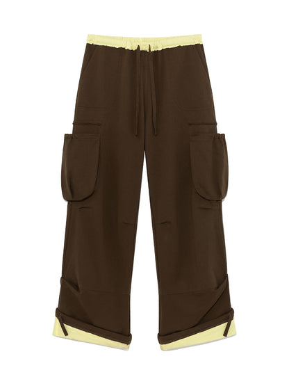 UTILITY CONTRAST TRIM JERSEY PANTS