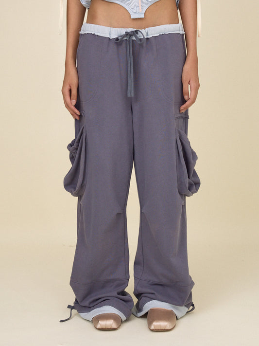 UTILITY CONTRAST TRIM JERSEY PANTS