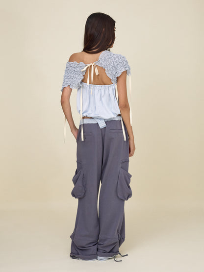 UTILITY CONTRAST TRIM JERSEY PANTS