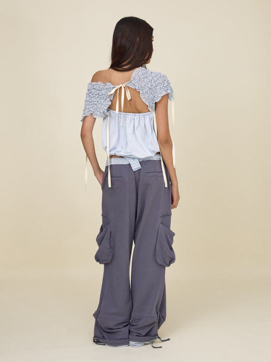 UTILITY CONTRAST TRIM JERSEY PANTS