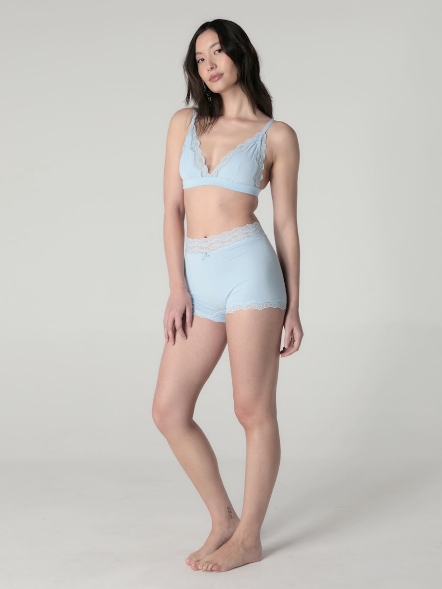 ★ GLOWNY★ ALLURE LACE BOYSHORTS WHITE GY25LWPT007WH ALLURE LACE BOYSHORTS (WHITE) - GLOWNY