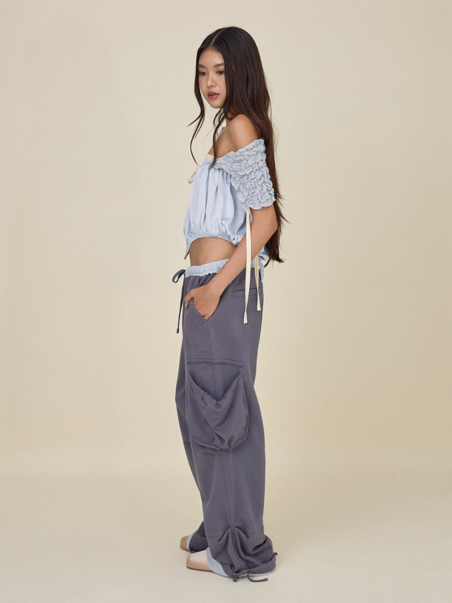 UTILITY CONTRAST TRIM JERSEY PANTS
