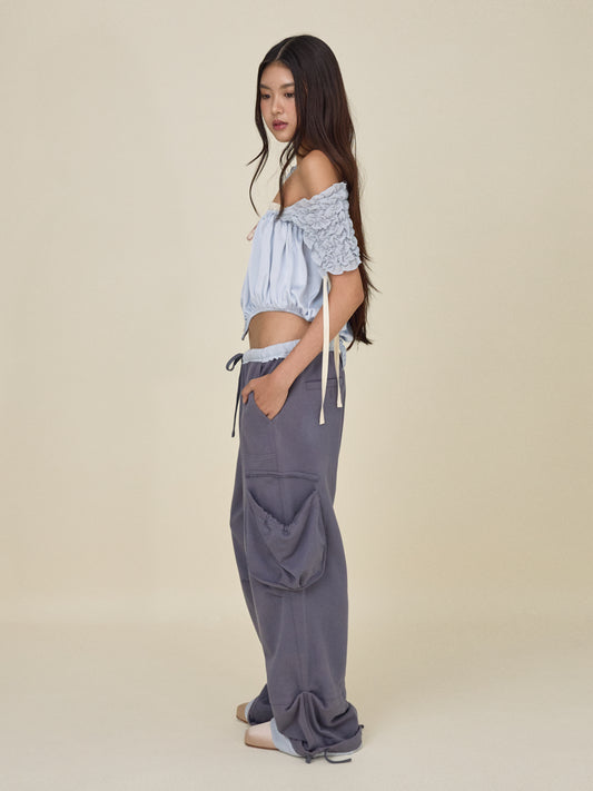 UTILITY CONTRAST TRIM JERSEY PANTS