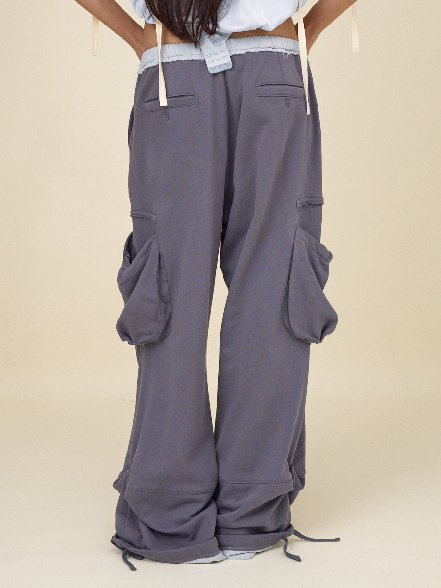 UTILITY CONTRAST TRIM JERSEY PANTS