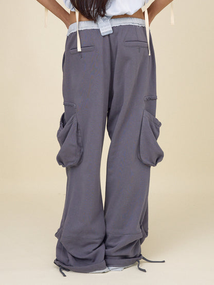 UTILITY CONTRAST TRIM JERSEY PANTS