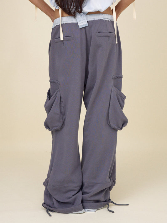 UTILITY CONTRAST TRIM JERSEY PANTS