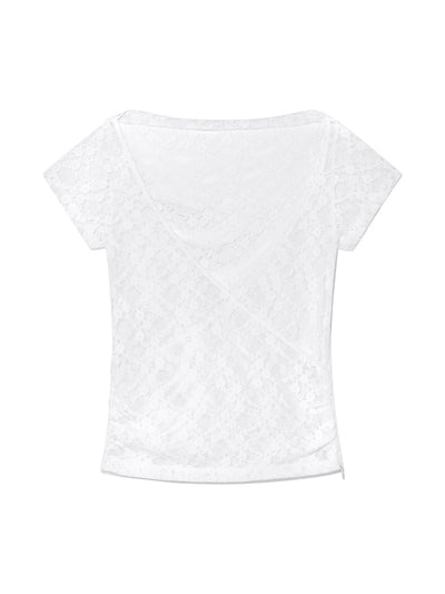 LUSH SWIRL LACE TEE