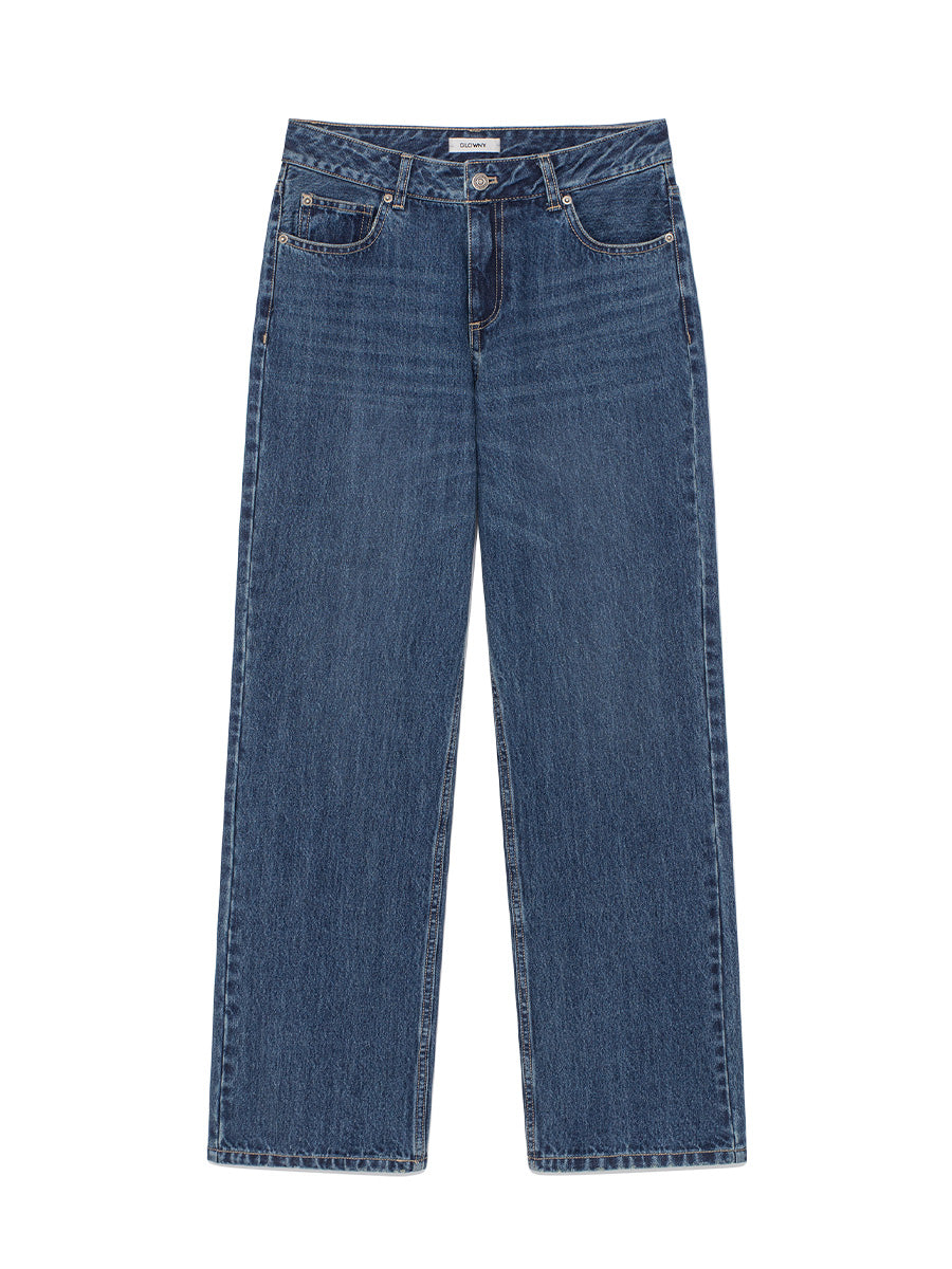 CINCH BACK ROLL-UP JEANS (BLUE) – Glowny