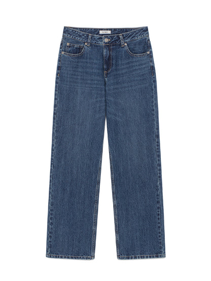 CINCH BACK ROLL-UP JEANS (BLUE)