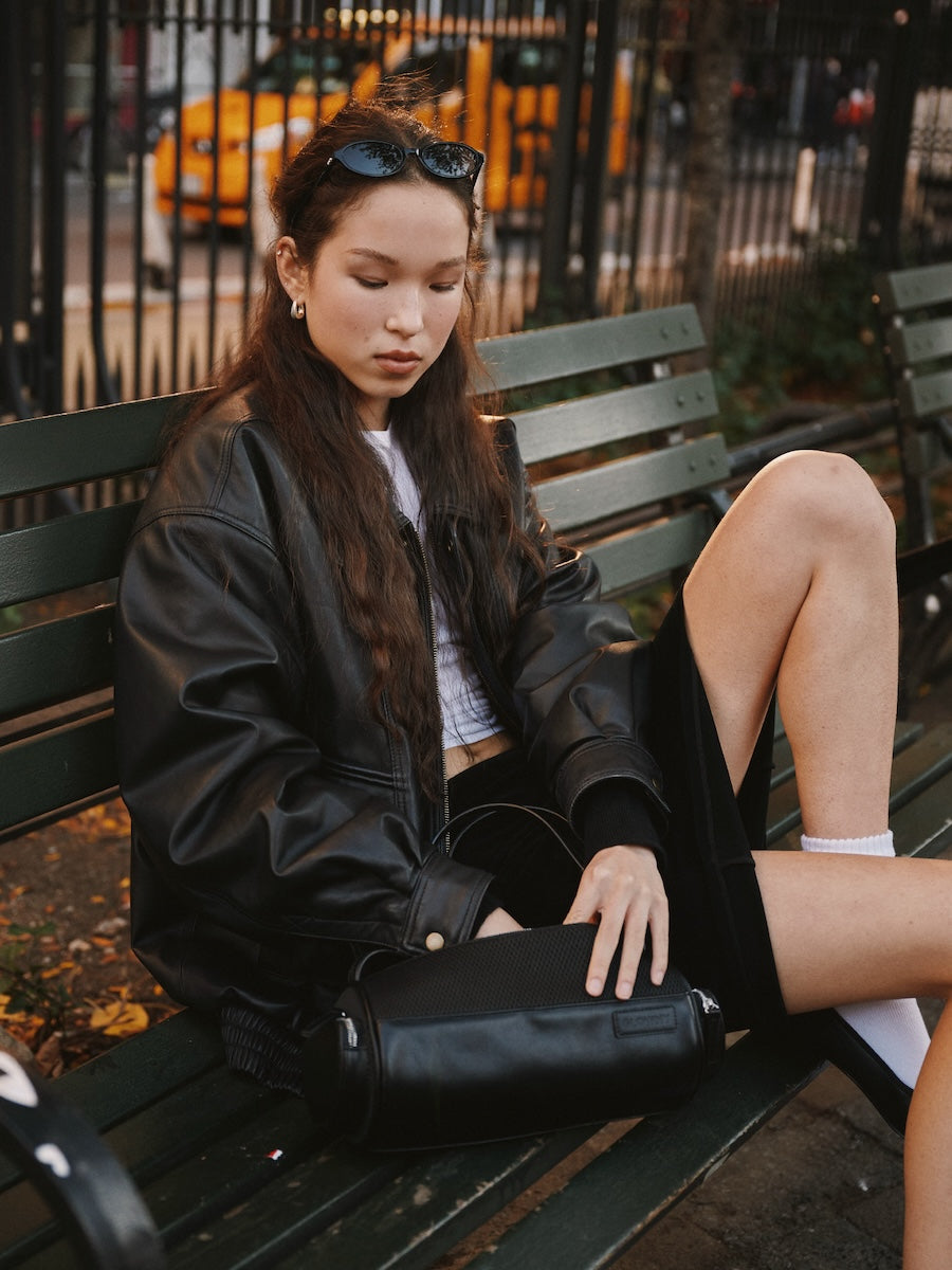 栄養管理【GROWNY】 レザー ジャケット アウター ブラック G LEATHER JACKET – Glowny