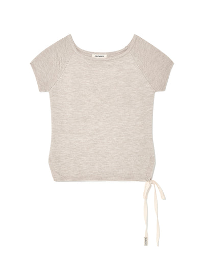 BOW SLIT KNIT TOP